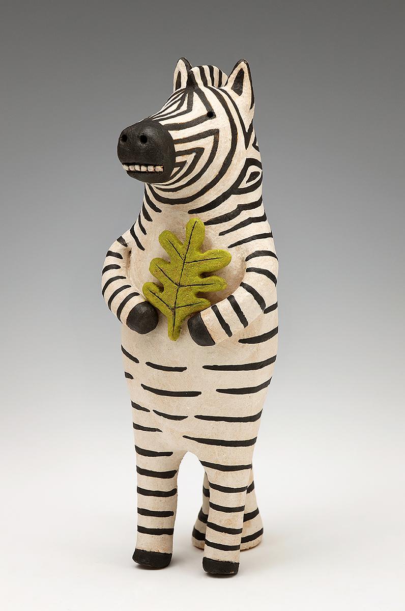 Zebra with Leaf