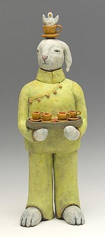 clay ceramic sculpture animal by sara swink