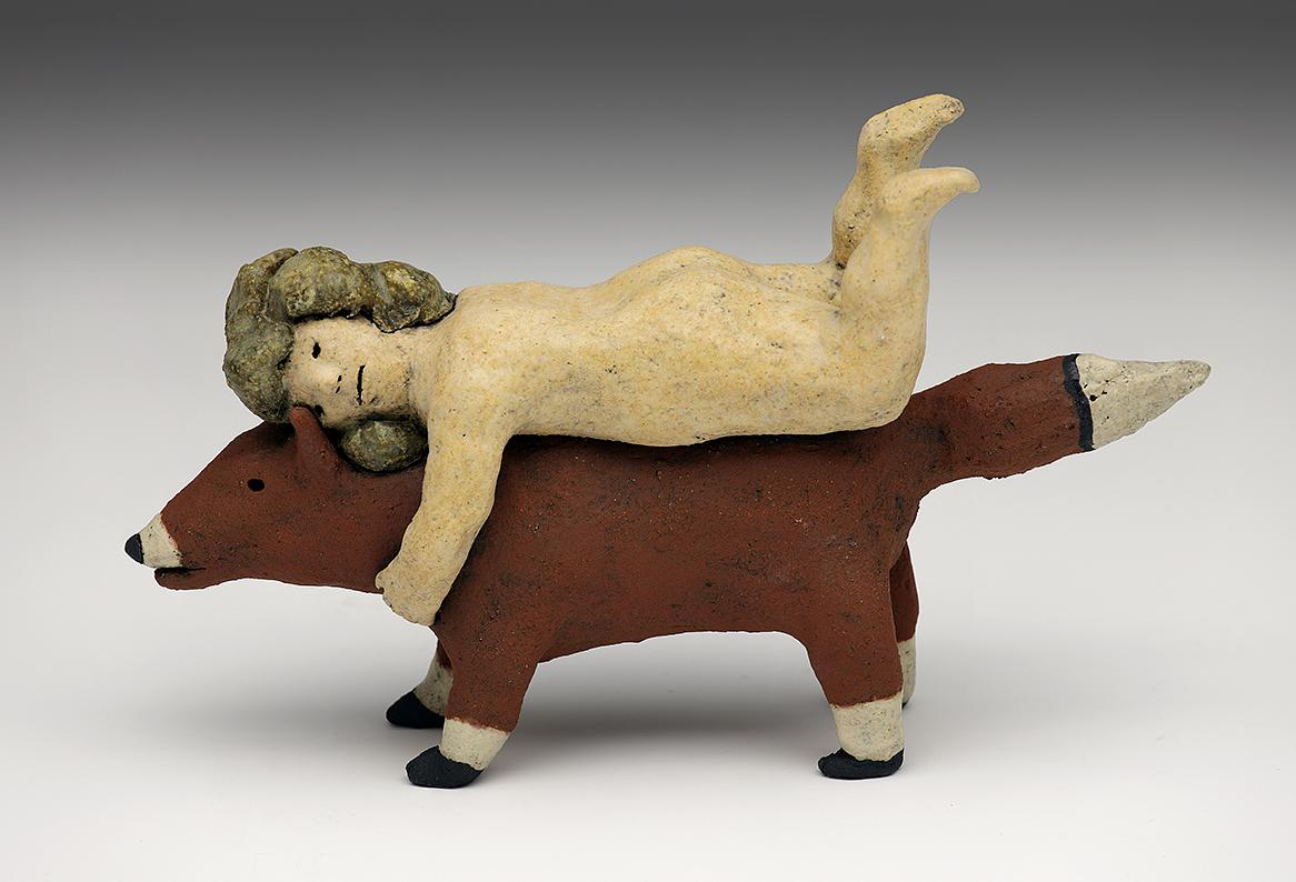 ceramic Sara Swink fox clay nude 