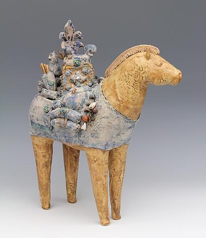 clay ceramic sculpture animal by sara swink