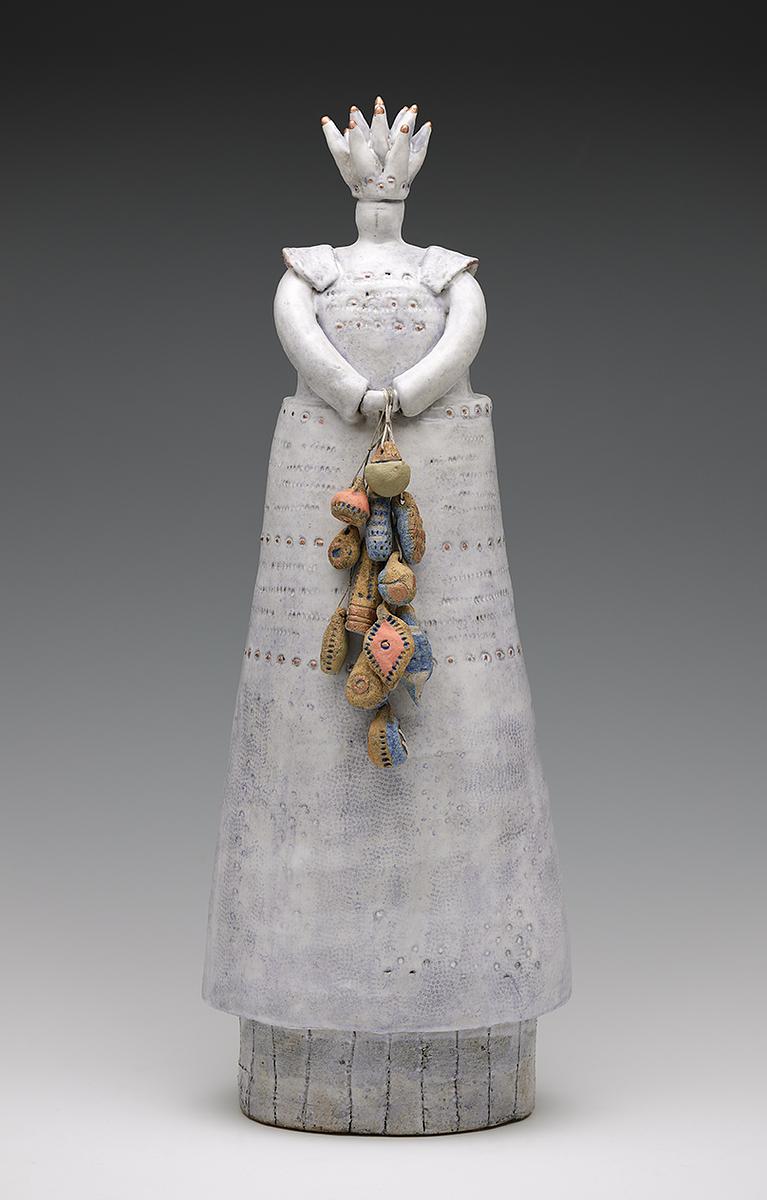 Crowned Figure with Beads