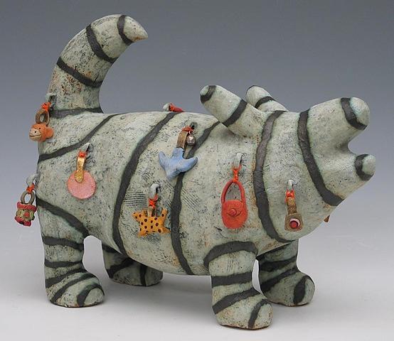 clay ceramic sculpture animal by sara swink