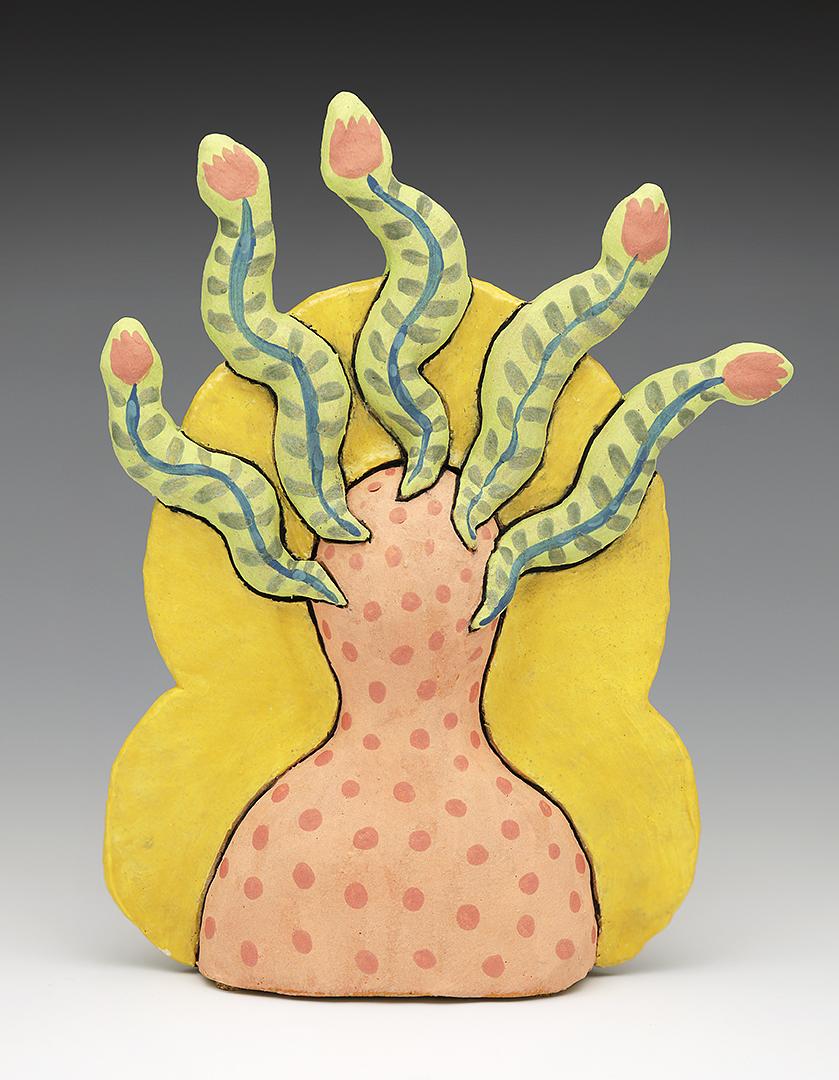 snake, flower, aura, polka dot,