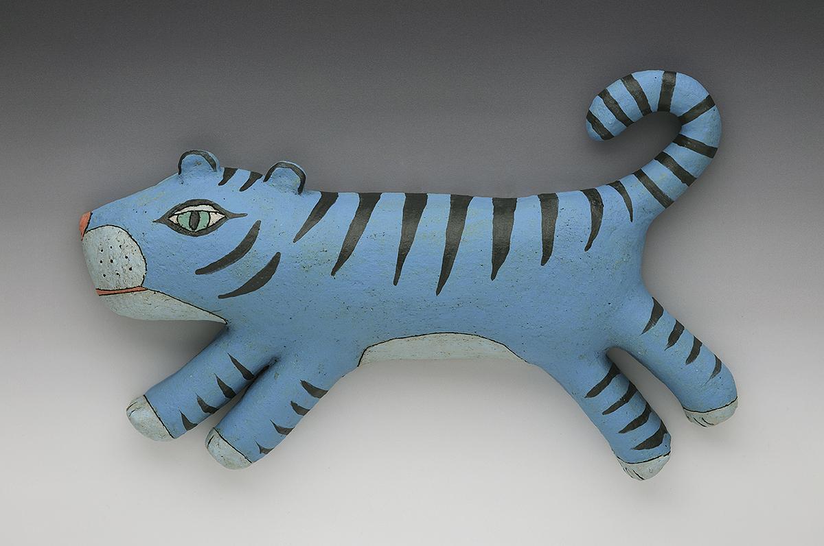 Blue Tiger wall piece