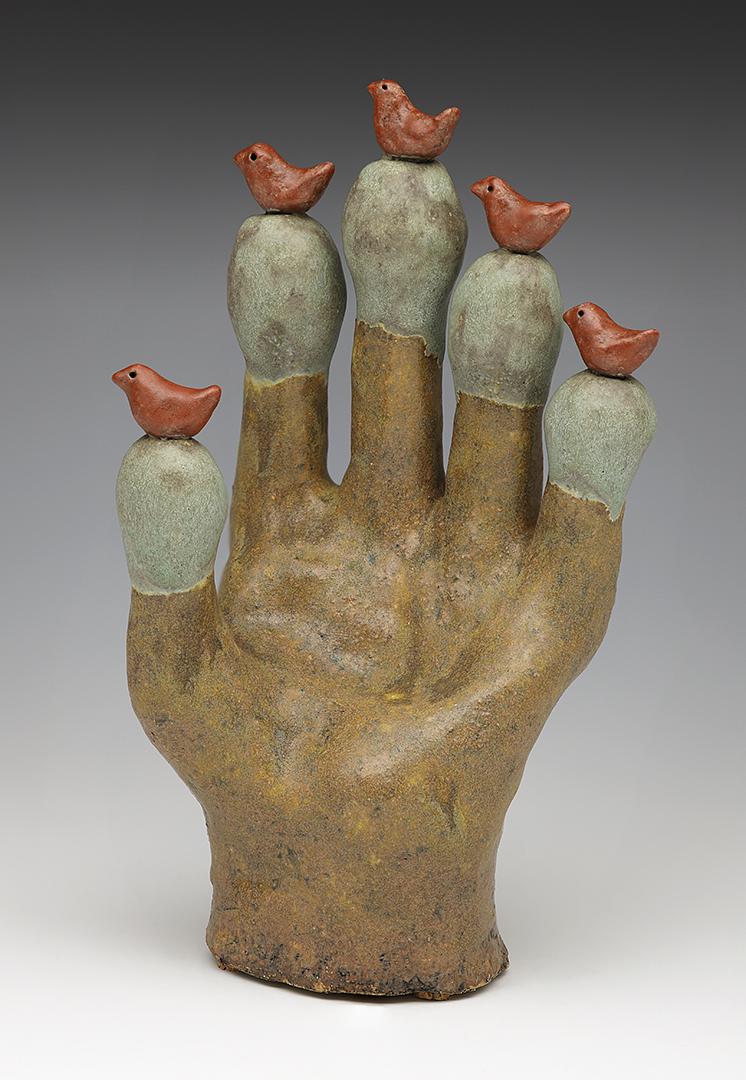 hand, tree, bird
