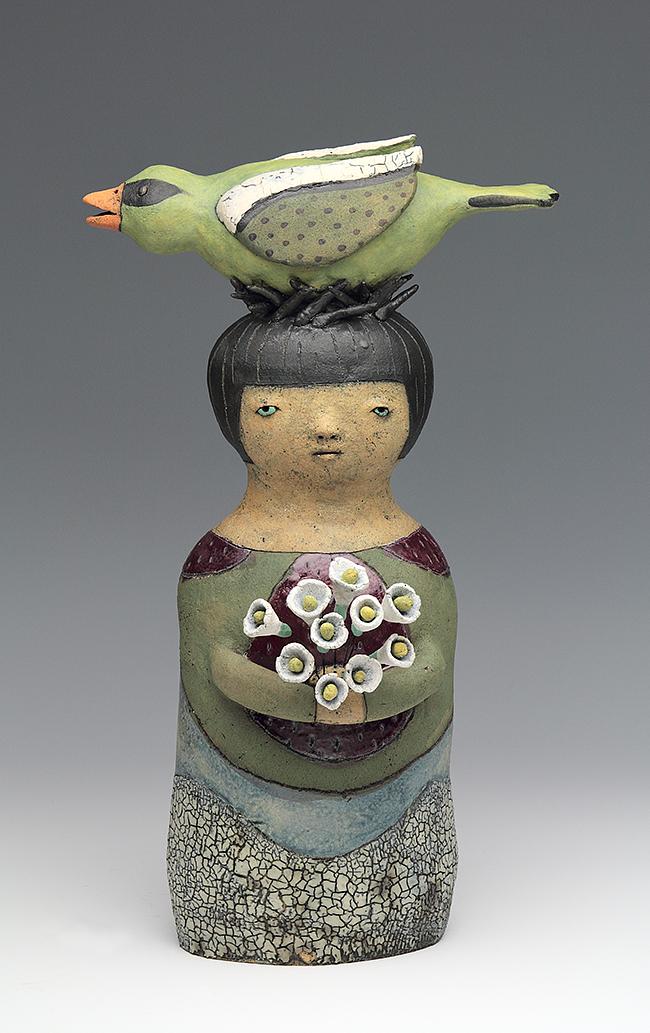 ceramic figure bird by Sara Swink