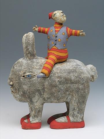 clay ceramic sculpture animal by sara swink