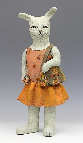 clay ceramic sculpture animal by sara swink