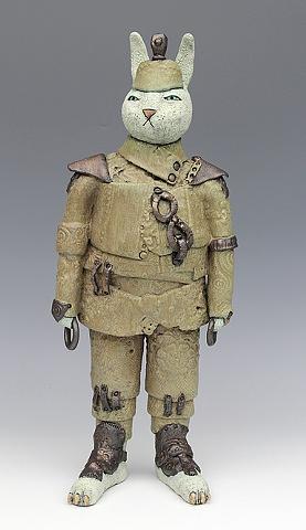 clay ceramic sculpture animal by sara swink