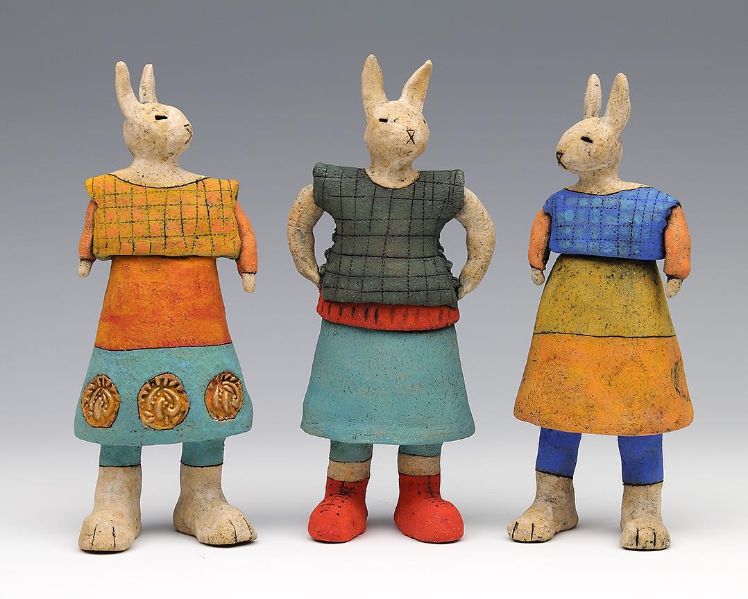 ceramic figure with animals by Sara Swink