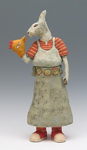 clay ceramic sculpture animal by sara swink