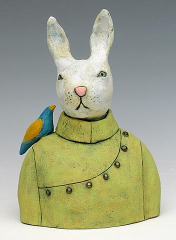 clay ceramic sculpture animal by sara swink