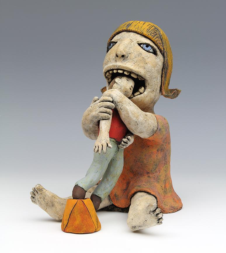 ceramic figure by Sara Swink
