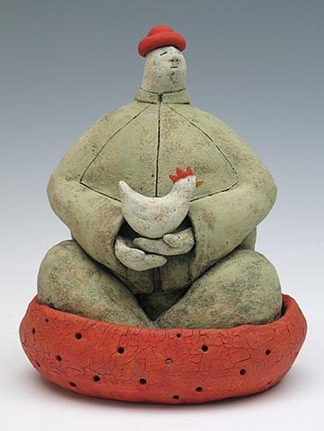 clay ceramic sculpture animal by sara swink