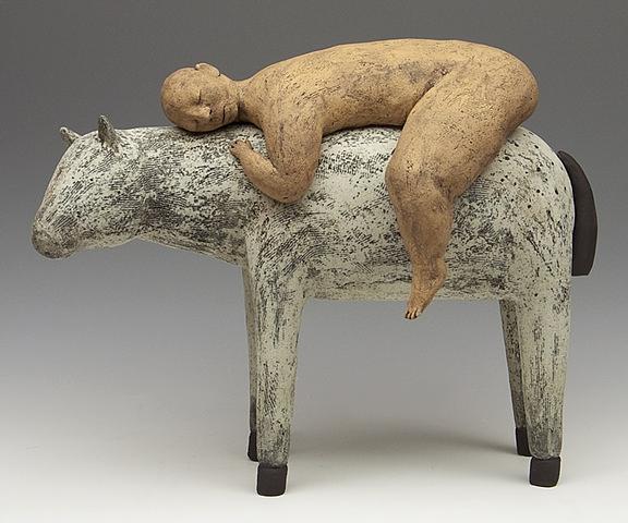 clay ceramic sculpture animal horse by sara swink