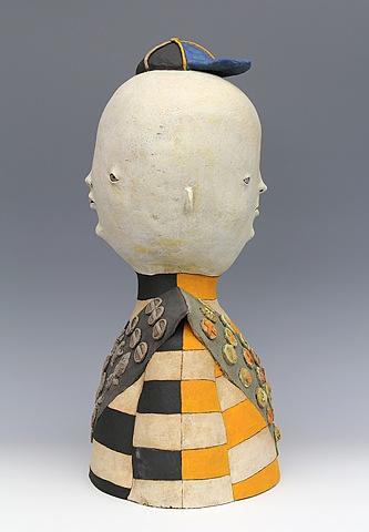 clay ceramic sculpture by sara swink boy scout