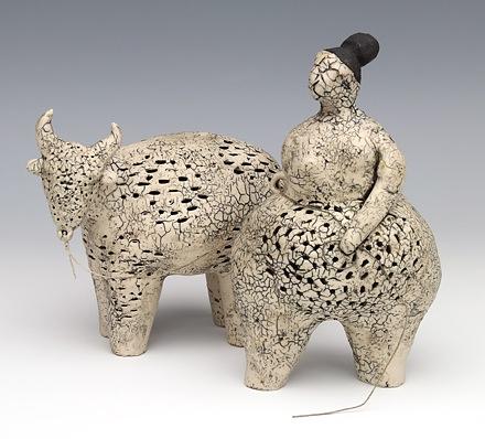 Woman and Holey Cow