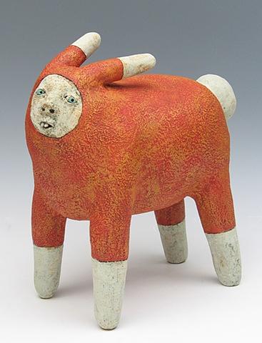 clay ceramic sculpture animal by sara swink