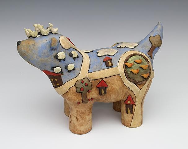clay ceramic sculpture animal by sara swink